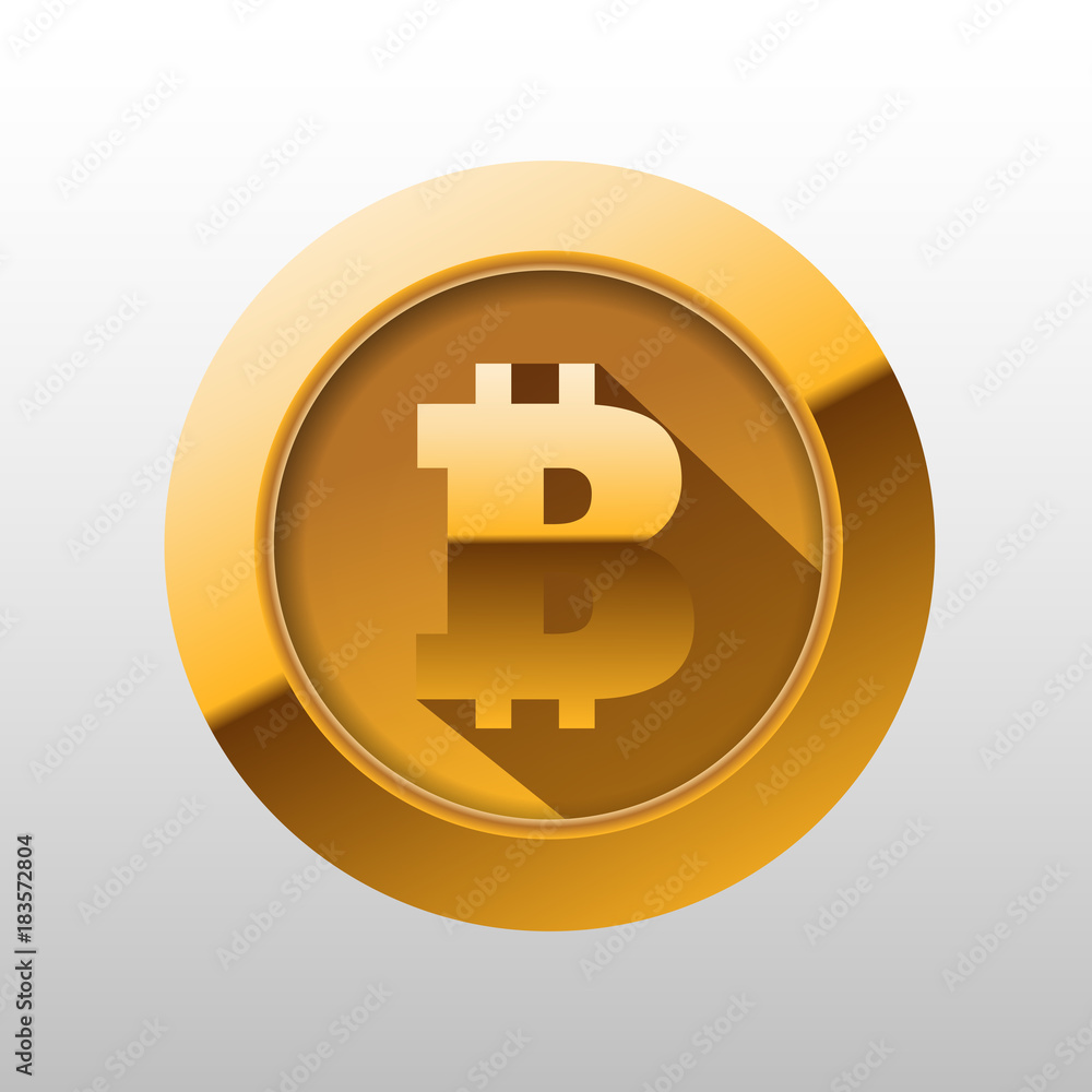 Bitcoin symbol 3d design vector eps 10