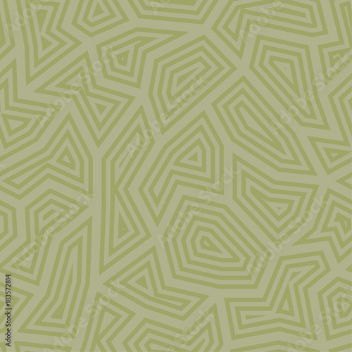 Polygonal seamless background. Geometric line olive green pattern for wallpapers and textile