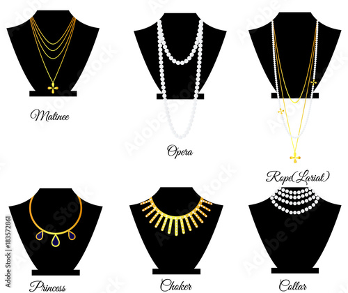 Types of necklaces by length