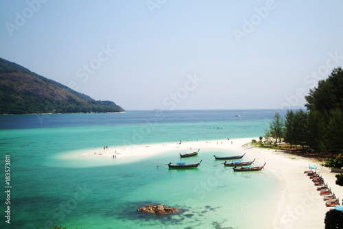 Koh Lipe island is beautiful to experience a very happy atmosphere photo
