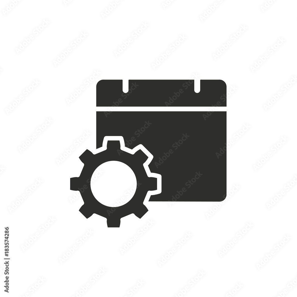 Settings calendar vector icon. Settings calendar vector icon.