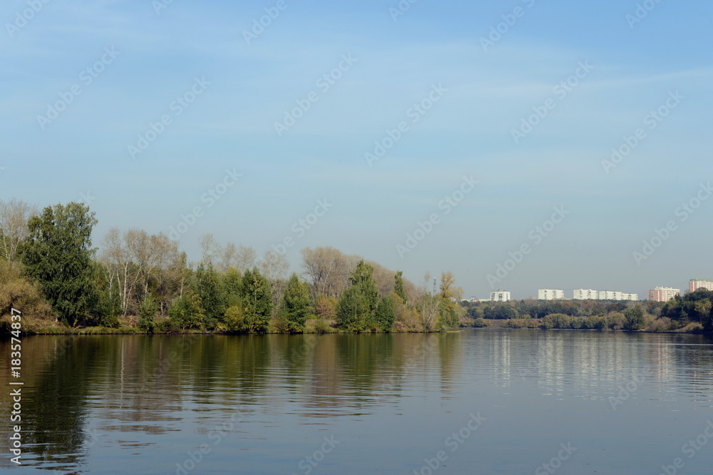 The Moscow River in Serebryany Bor. Moscow