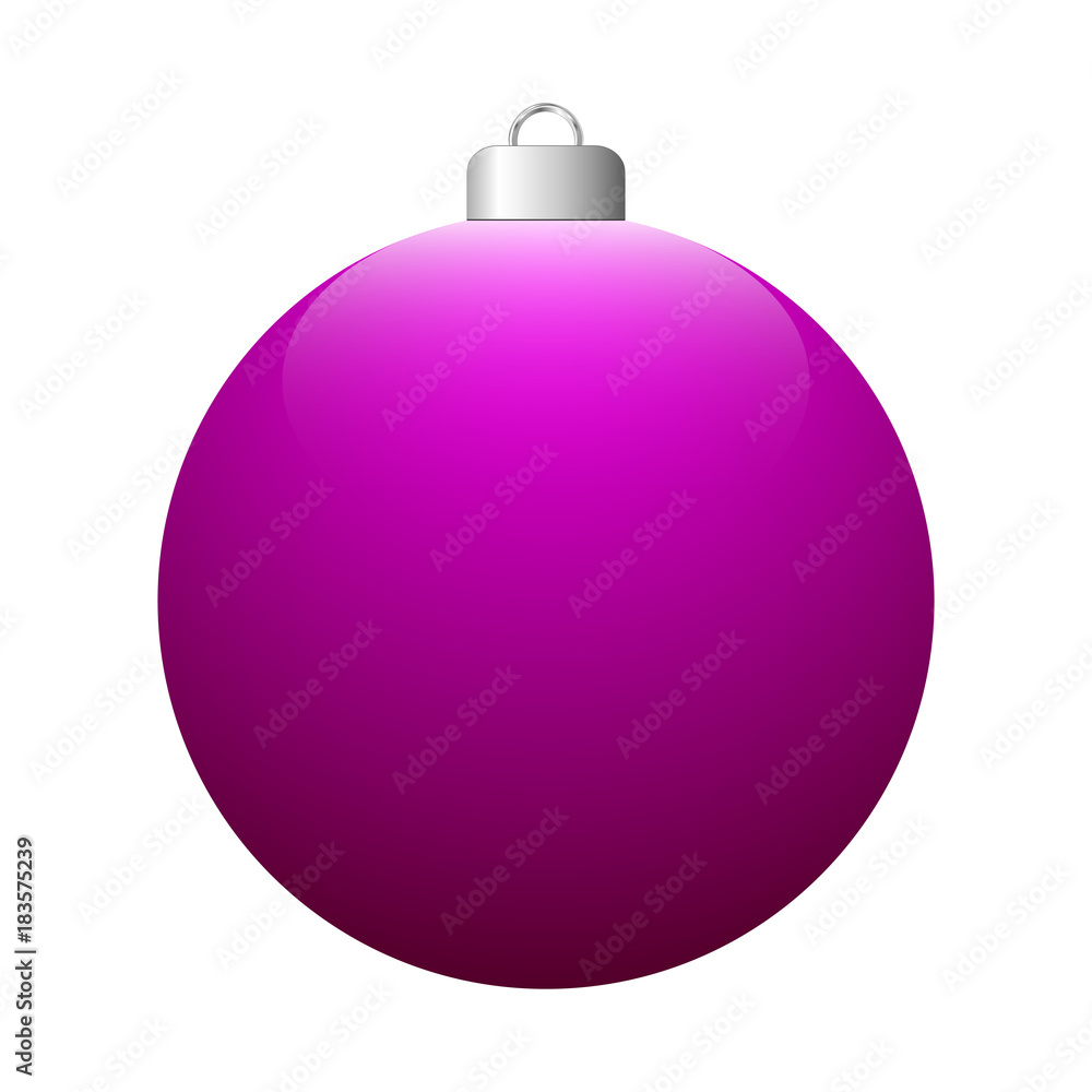 Vector pink glossy Christmas ball isolated on white background Vector pink glossy Christmas ball isolated on white background