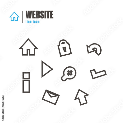 Website icons set. on white background. web. logo. vector illustration