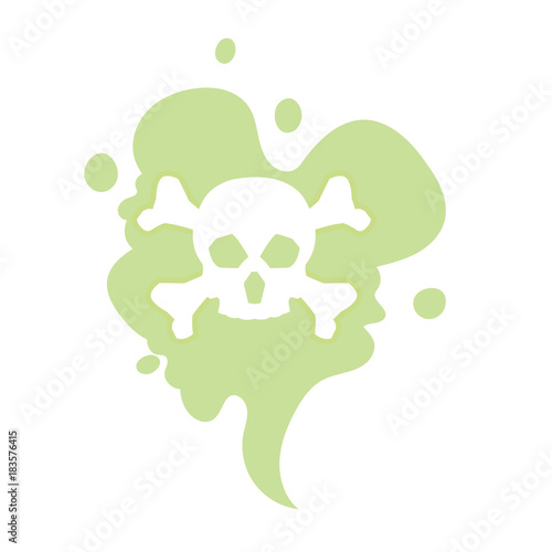 Cartoon Bad smells, stench aroma. Toxic,  deadly gas. Vector illustration