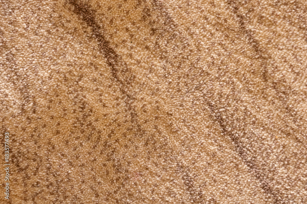Texture light beige soft dense fabric with abstract brown chaotic stripes Texture light beige soft dense fabric with abstract brown chaotic stripes