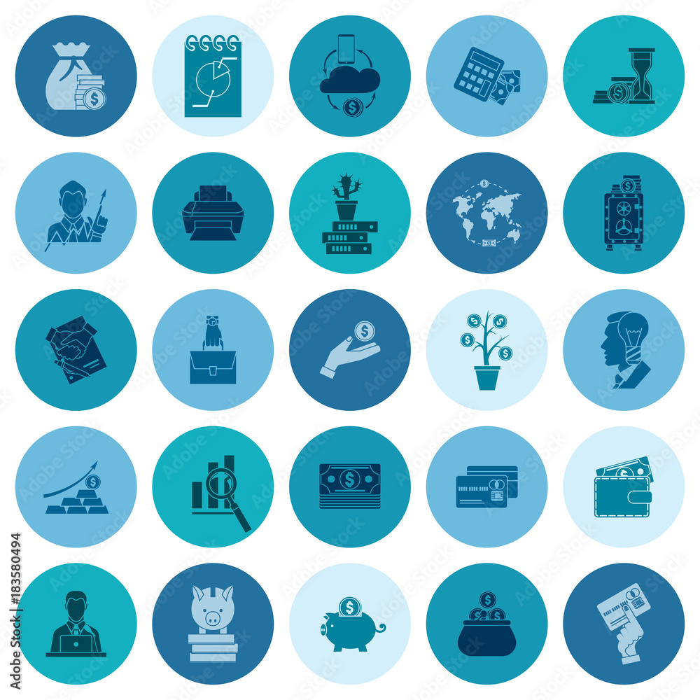 Business and Finance Icon Set Business and Finance Icon Set