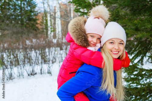 mother and daughter outdoor