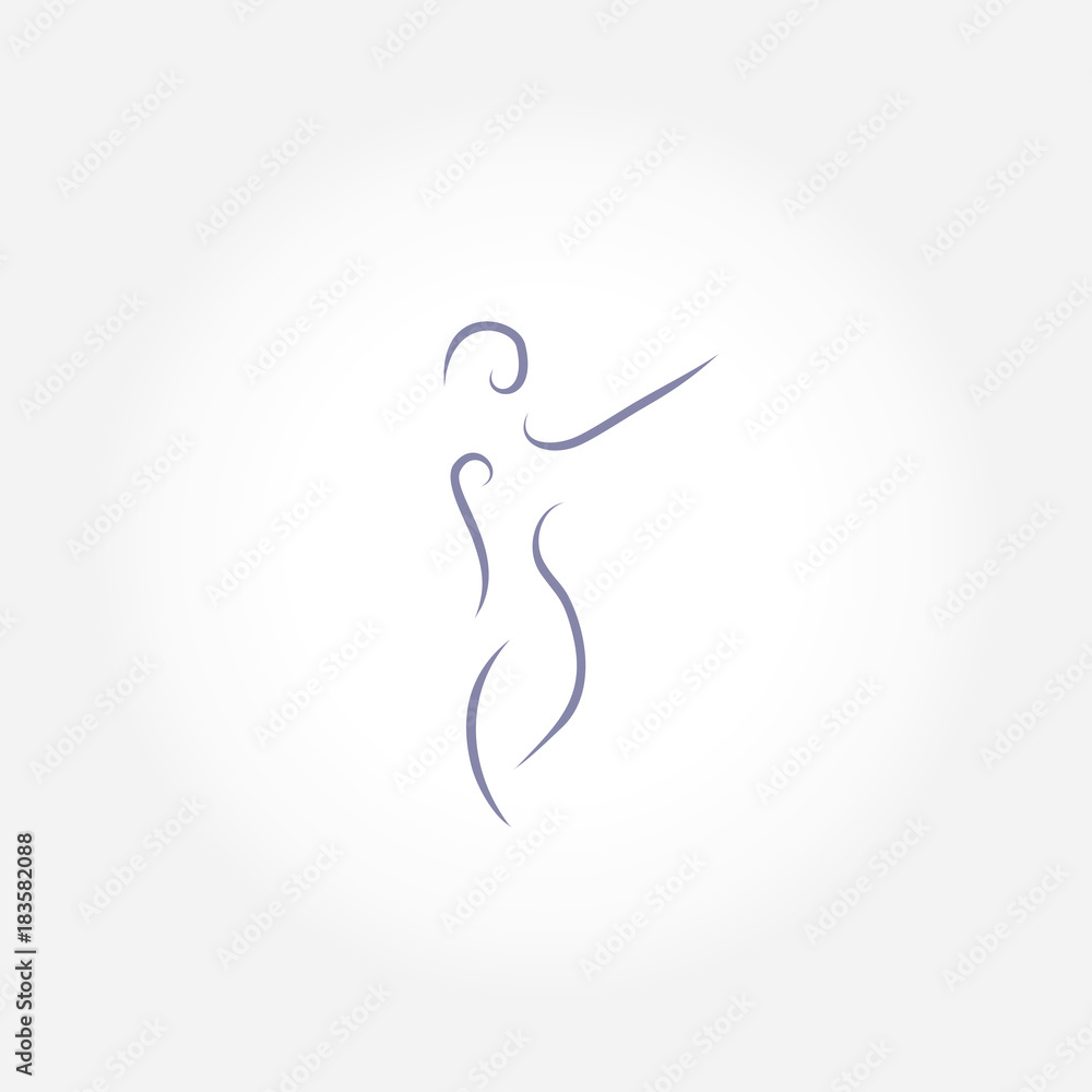 woman shape icon vector woman shape icon vector