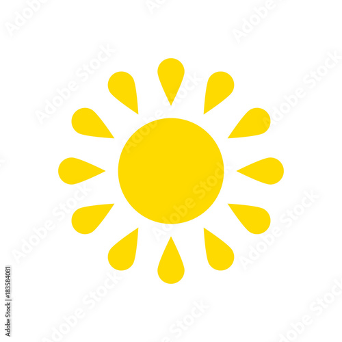 Icon sun, vector.