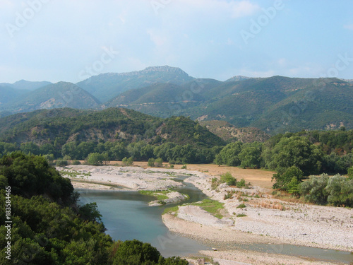 Achelous river in Acarnania and Aetolia Greece photo