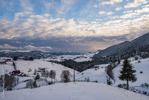 Wallpaper Mural Romanian countryside landscape in winter Torontodigital.ca