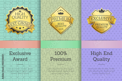 Exclusive Award 100 Premium High Quality Labels
