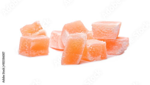 Turkish delight isolated on white background