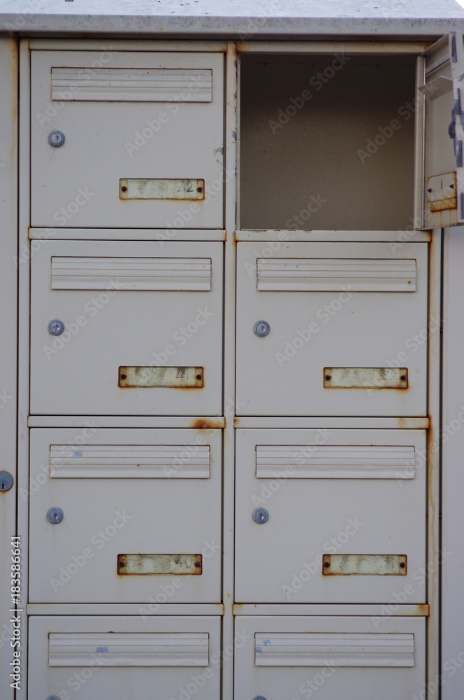 Old rusty mailboxes Old rusty mailboxes