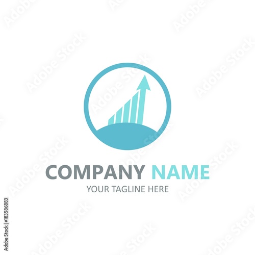 Financy business logo element vector emblem illustration full colour