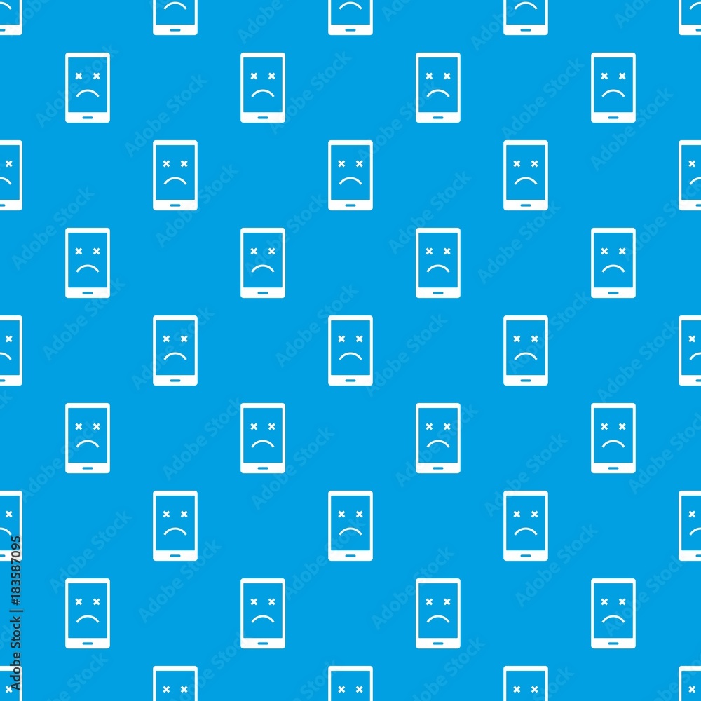 Dead phone pattern seamless blue Dead phone pattern seamless blue