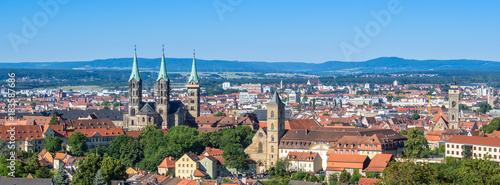 Cuadro en lienzo Panorama von Bamberg in Franken