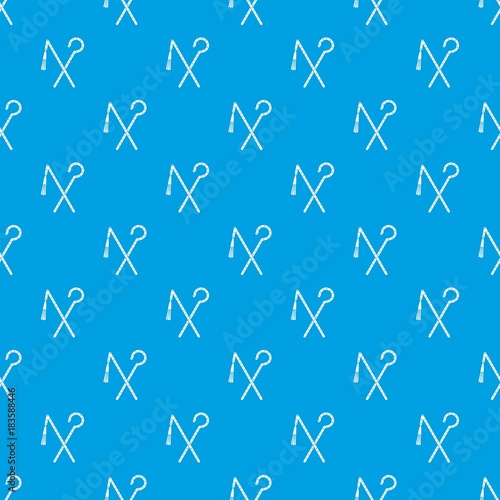 Rod and whip of Pharaoh pattern seamless blue