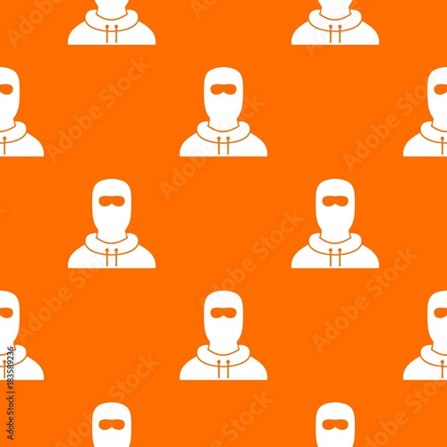 Man in balaclava pattern seamless