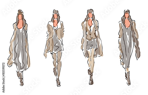     Sketched Fashion Women Models 