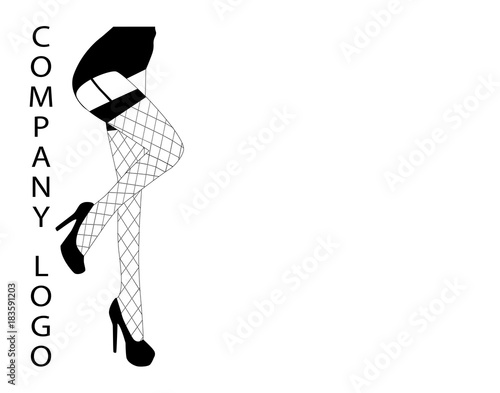 Sexy legs logo background vector