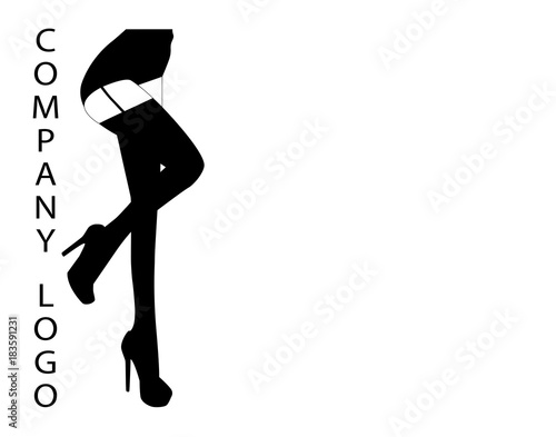Sexy legs logo background vector