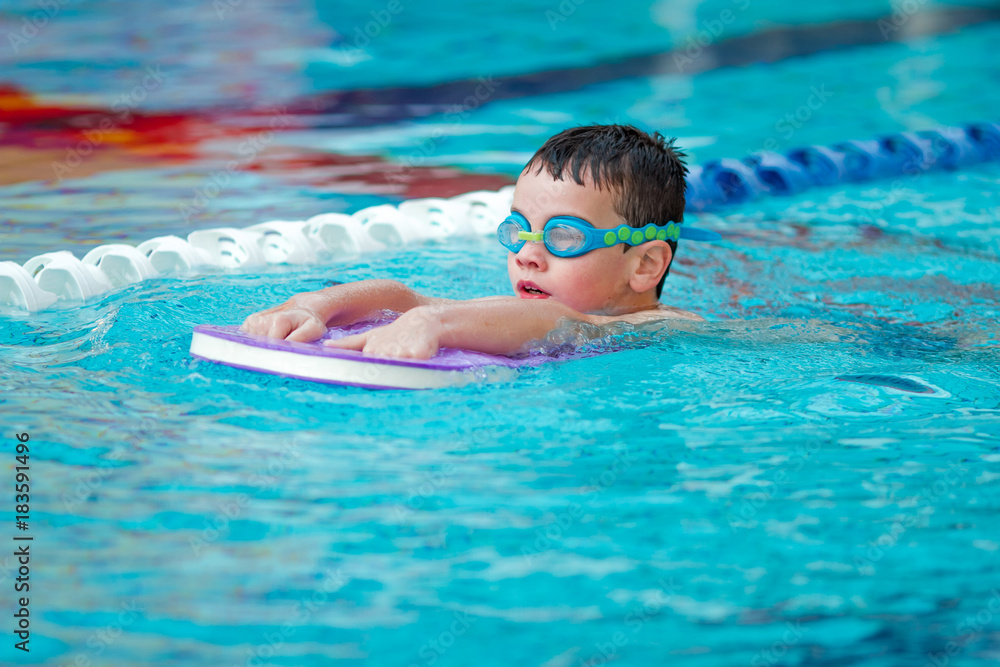 Boy Practice Swimming