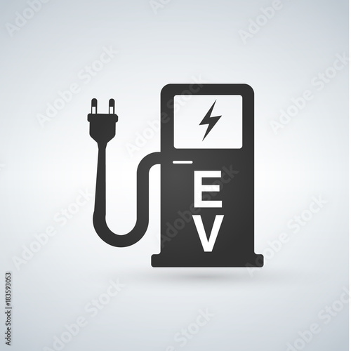 Electric car charging station sign
