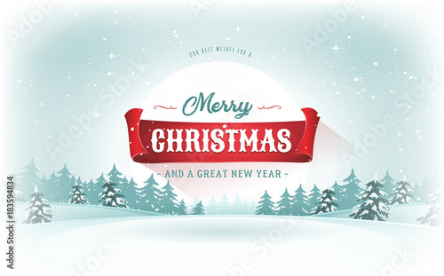 Christmas Landscape Postcard