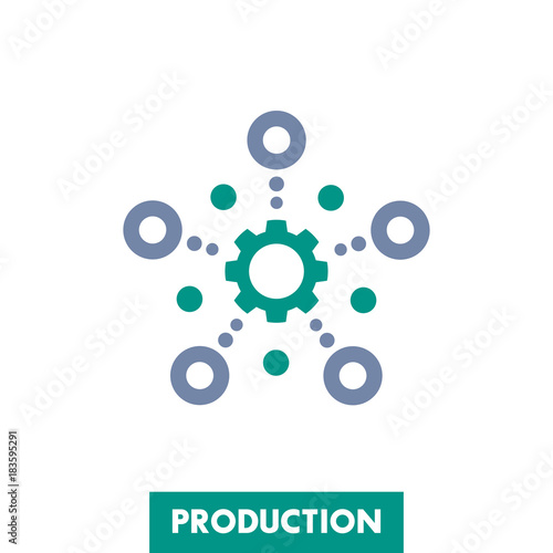 production icon isolated on white