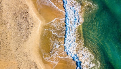 Fototapete Luftbild Strand zwischen Sète und Marseillan  © FredP