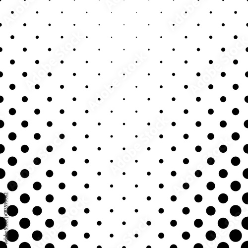 Abstract black and white dot pattern - geometric simple vector background graphic design from circles