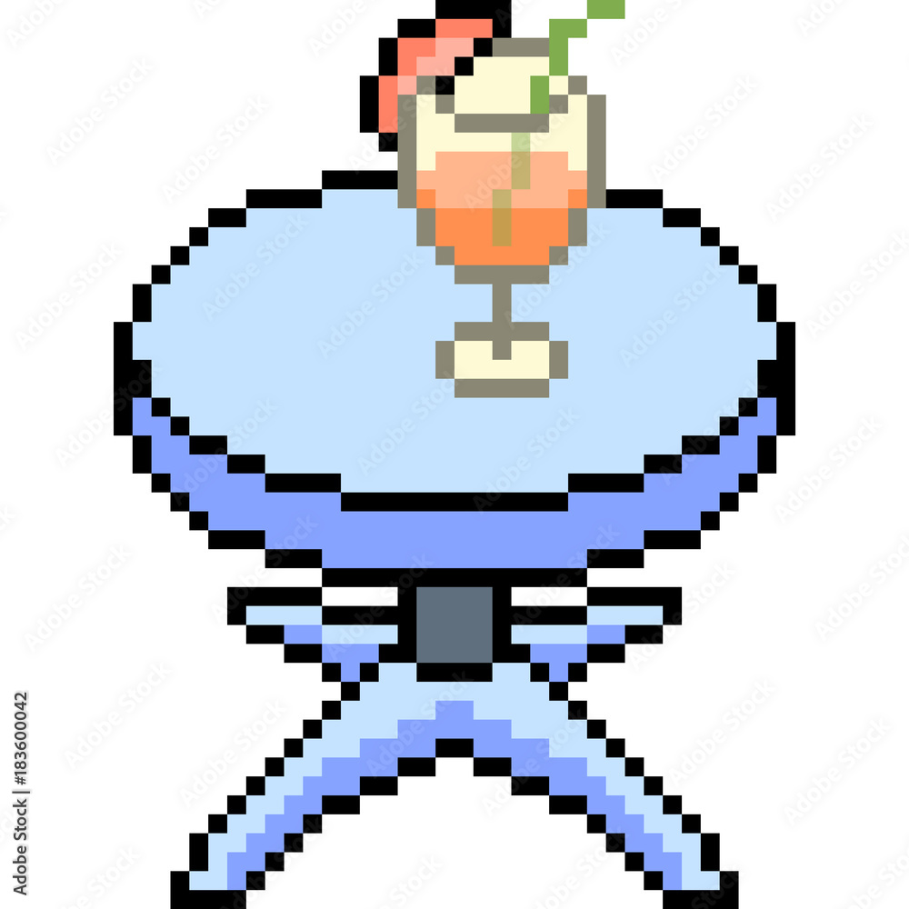 Obraz premium vector pixel art juice drink