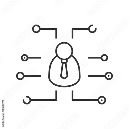 Digital manager linear icon