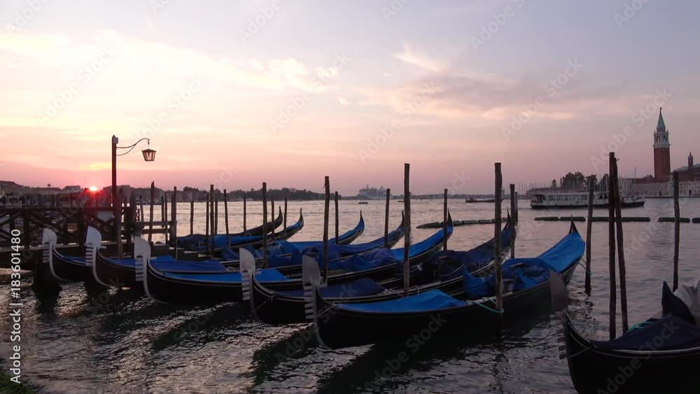 September sunrise in the bay of San Marco. Venice, Italy September sunrise in the bay of San Marco. Venice, Italy