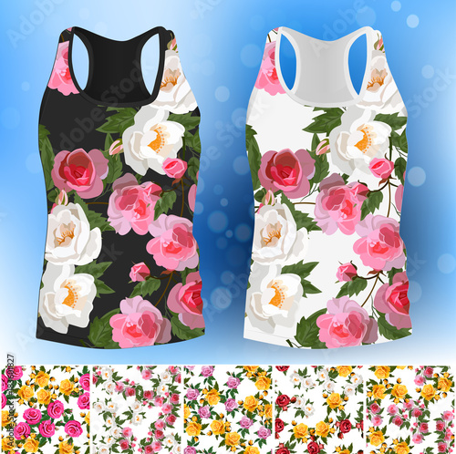 T-shirt with an trendy rose design