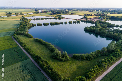 Kiessee in Deutschland von oben