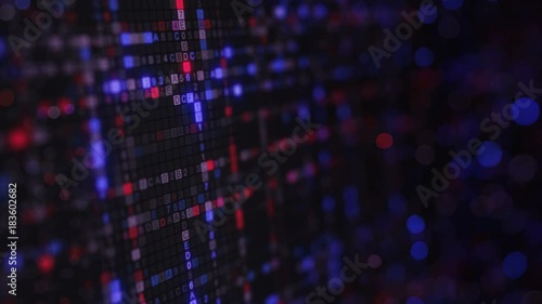 Wallpaper Mural Rows of computer hexadecimal code on monitor. Futuristic cryptography technology concept. Computer generated seamless loop animation rendered with DOF 4k (4096x2304)
 Torontodigital.ca