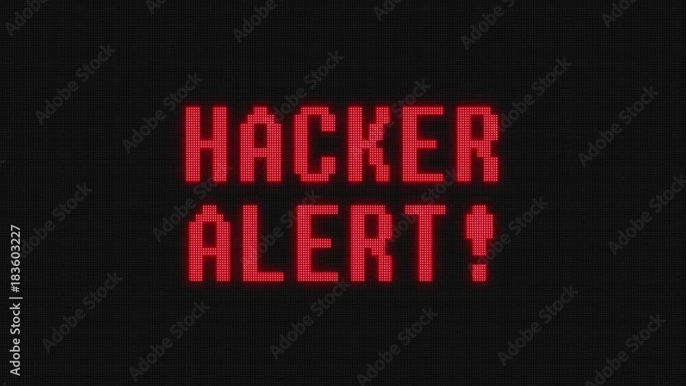 flashing red hacker alert warning word text on digital computer black lcd screen seamless loop animation - new quality techology colorful joyful retro vintage dynamic motion video footage flashing red hacker alert warning word text on digital computer black lcd screen seamless loop animation - new quality techology colorful joyful retro vintage dynamic motion video footage