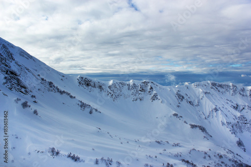 Mountains in winter season, Sochi