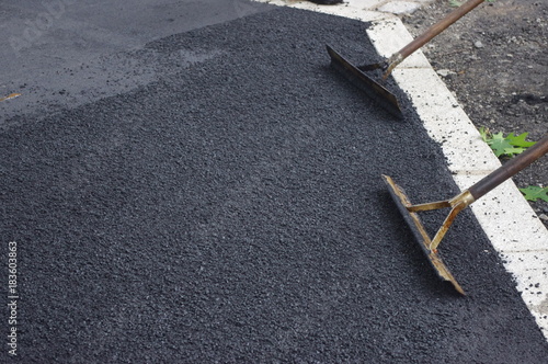 Foto road works tarmac asphalt
