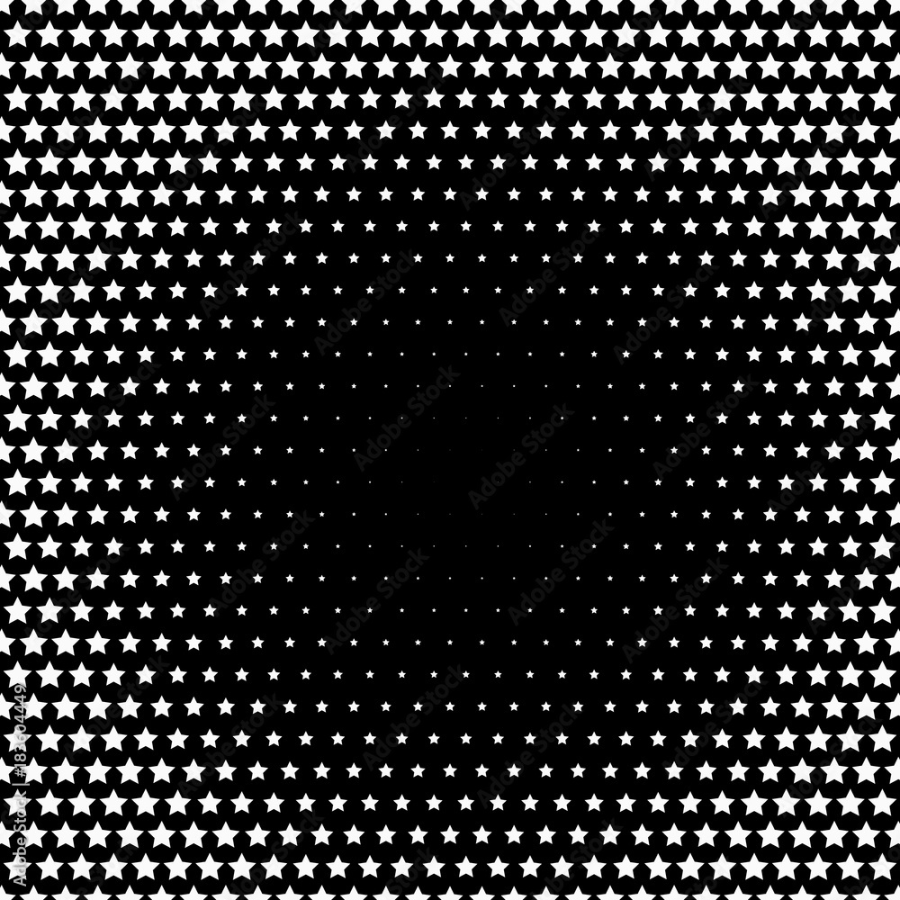 Halftone effect with stars. Halftone effect with stars.