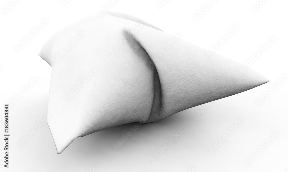 Pillows isolated on white background 3d render Pillows isolated on white background 3d render