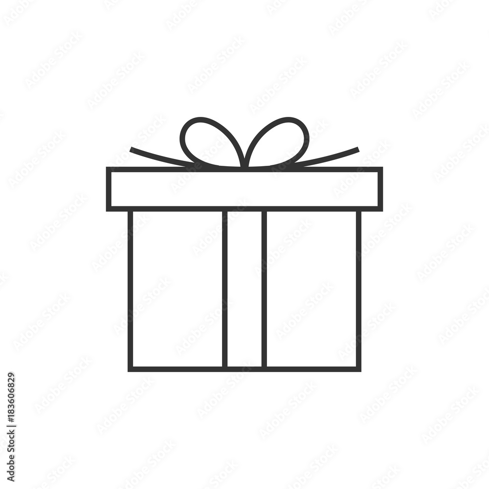Gift box line icon