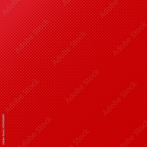 Red geometric halftone dot pattern background - vector design from circles in varying sizes