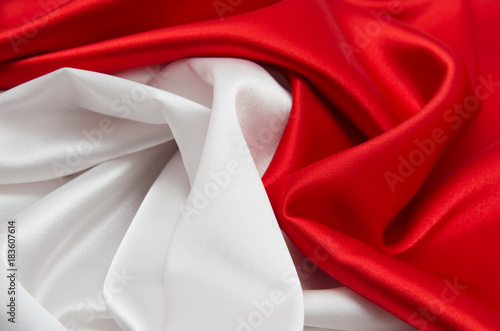 red and white satin