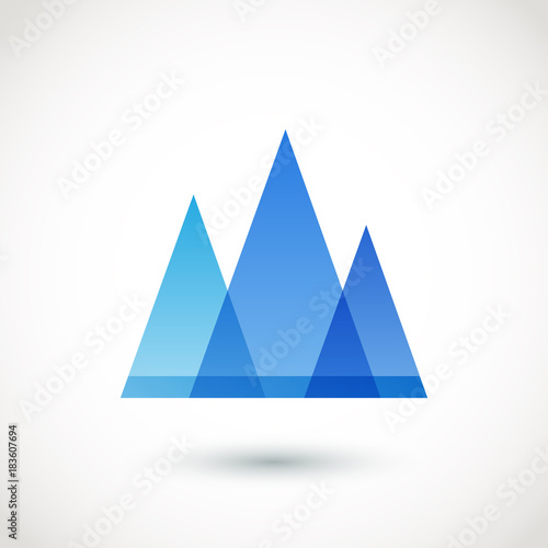Abstract logo triangle. Vector
