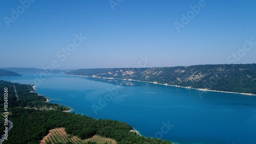 France Provence Verdon Lac de Sainte Croix vue du ciel