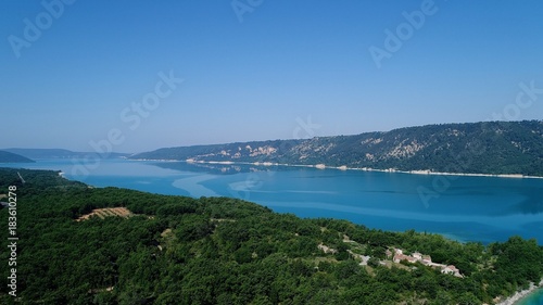 France Provence Verdon Lac de Sainte Croix vue du ciel